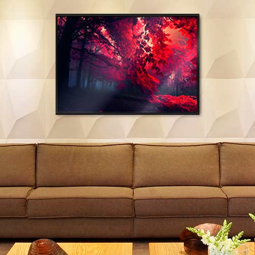 Quadro Decorativo - Ramos de floresta vermelha